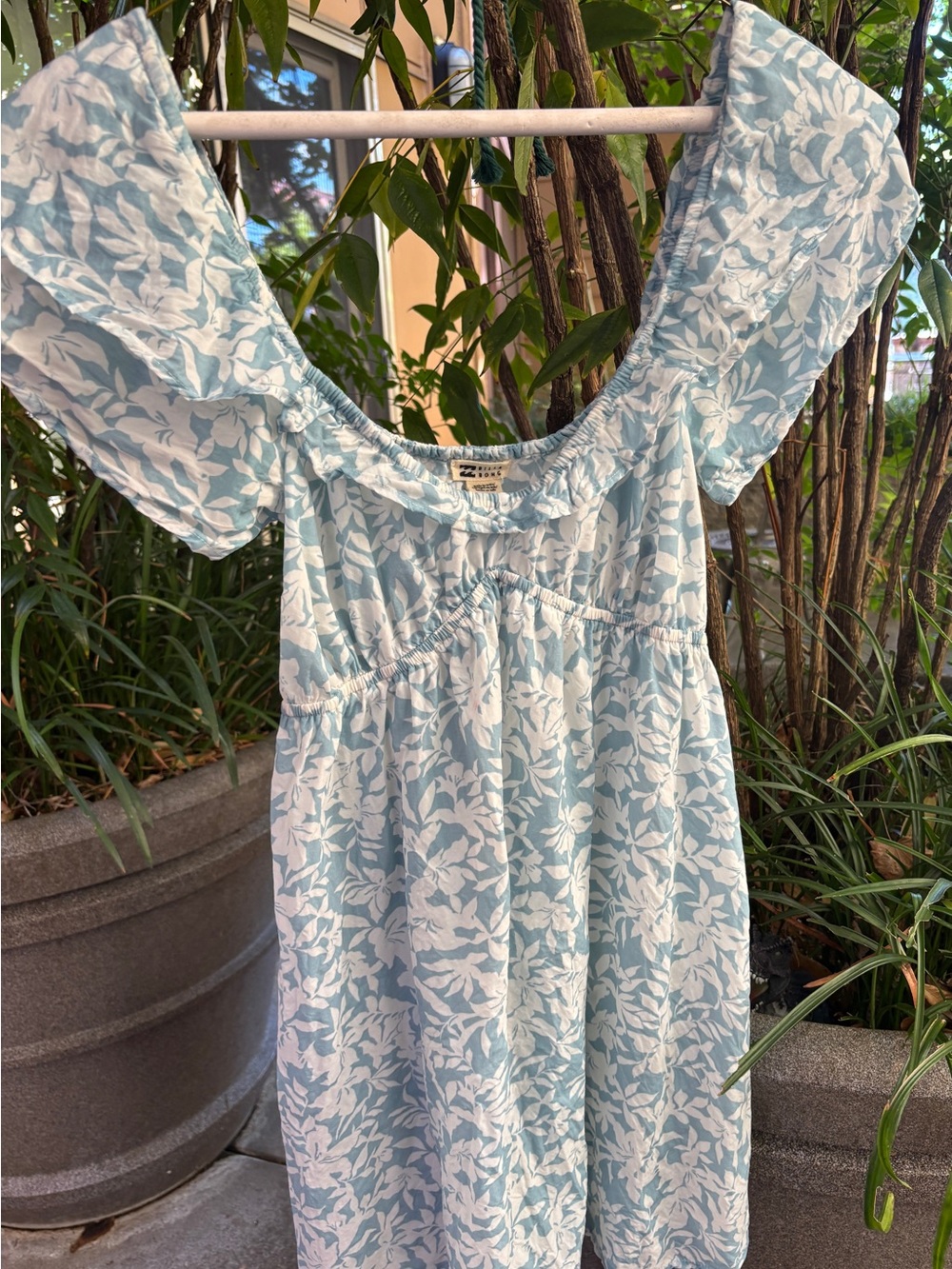 Billabong Turquoise/White Hibiscus Women’s Mini Dress